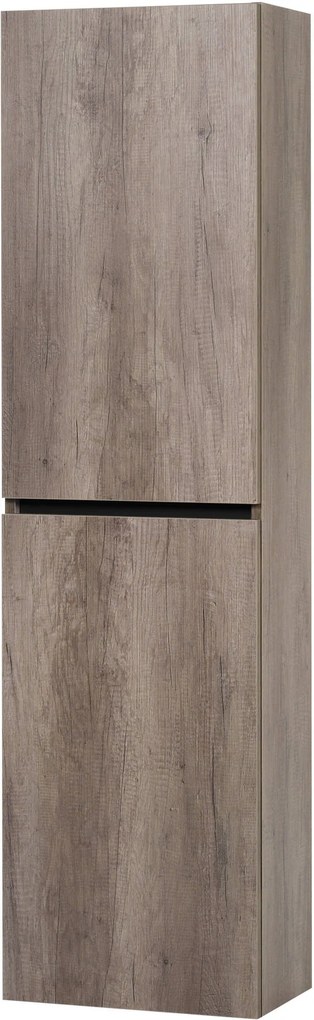 Ben Limara Hoge kast links 45x29x165 cm Nebraska Eiken/Mat Zwart