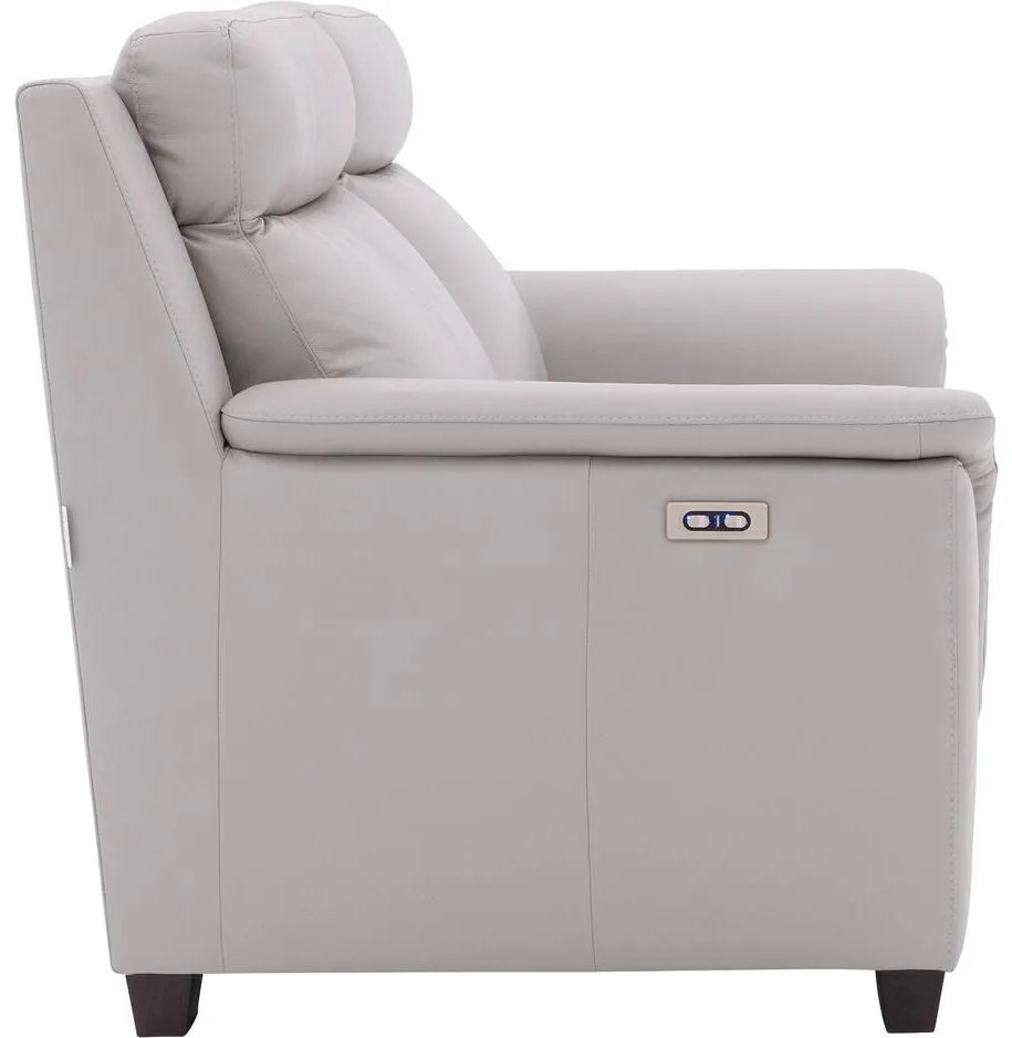 Goossens Excellent Bank Vlore grijs, leer, 2-zits, stijlvol landelijk