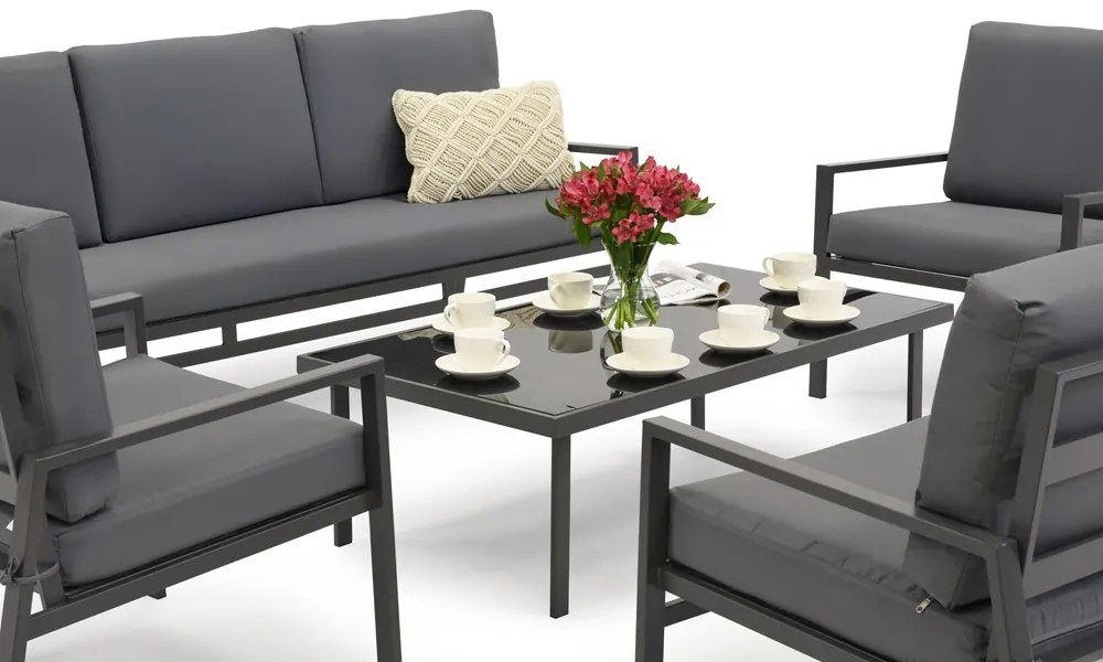 Luxe tuinmeubelset Vigo Coffee 8 antraciet Garden Point