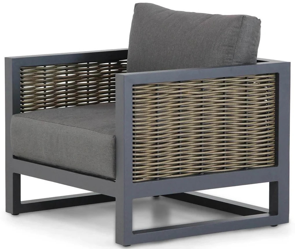 Hoek loungeset 6 personen Aluminium/wicker Grijs Santika Furniture Santika