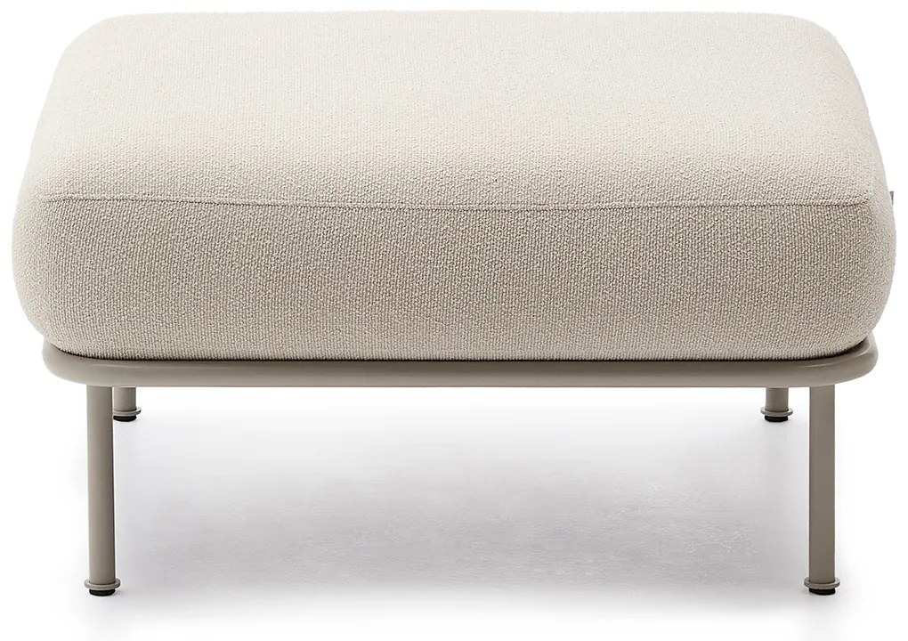 Kave Home Aurum Vierkante Hocker Ecru Beige