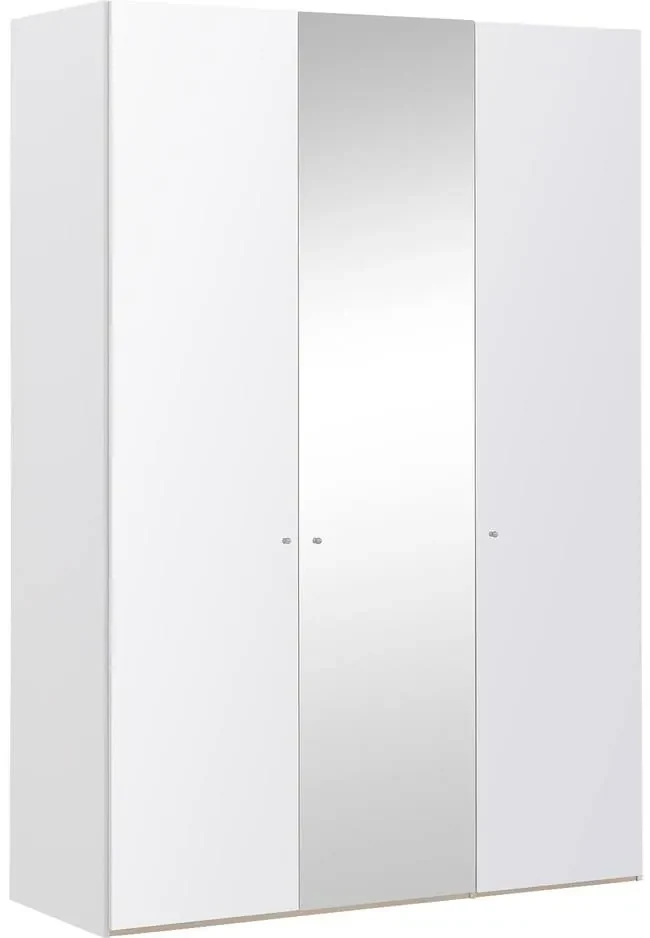 Goossens Kledingkast Easy Storage Ddk, Kledingkast 153 cm breed, 220 cm hoog, 2x glas draaideur en 1x spiegel draaideur midden