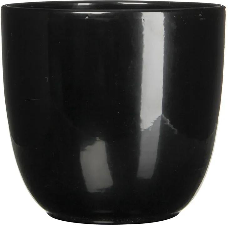 Bloempot Pot rond es/13 tusca 14 x 14.5 cm zwart Mica