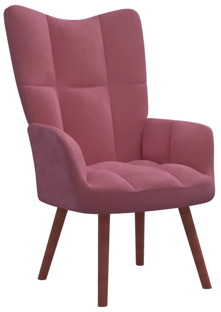 vidaXL Relaxstoel fluweel roze