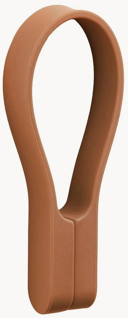 Siliconen magnetische handdoekhouders Loop Terracotta, 2-delig