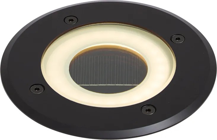 Moderne grondspot zwart incl. LED oplaadbaar met solar IP65 - Solyx