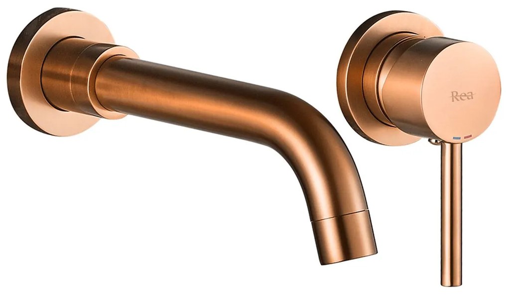 Inbouw wastafelkraan Rea Lungo Long Copper Brush + BOX