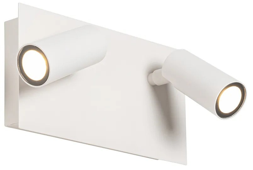 Moderne buiten wandlamp wit incl. LED 2-lichts IP54 - Simon