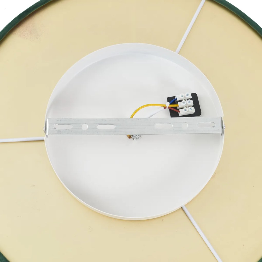 Moderne plafondlamp groen velours incl. LED 3-staps dimbaar - Bredow