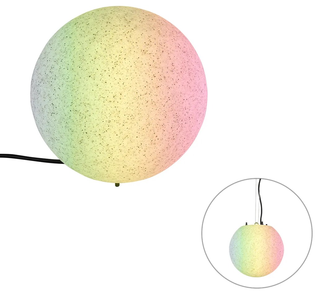 Smart buitenlamp grijs 25 cm IP65 incl. Wifi A60 - Nura