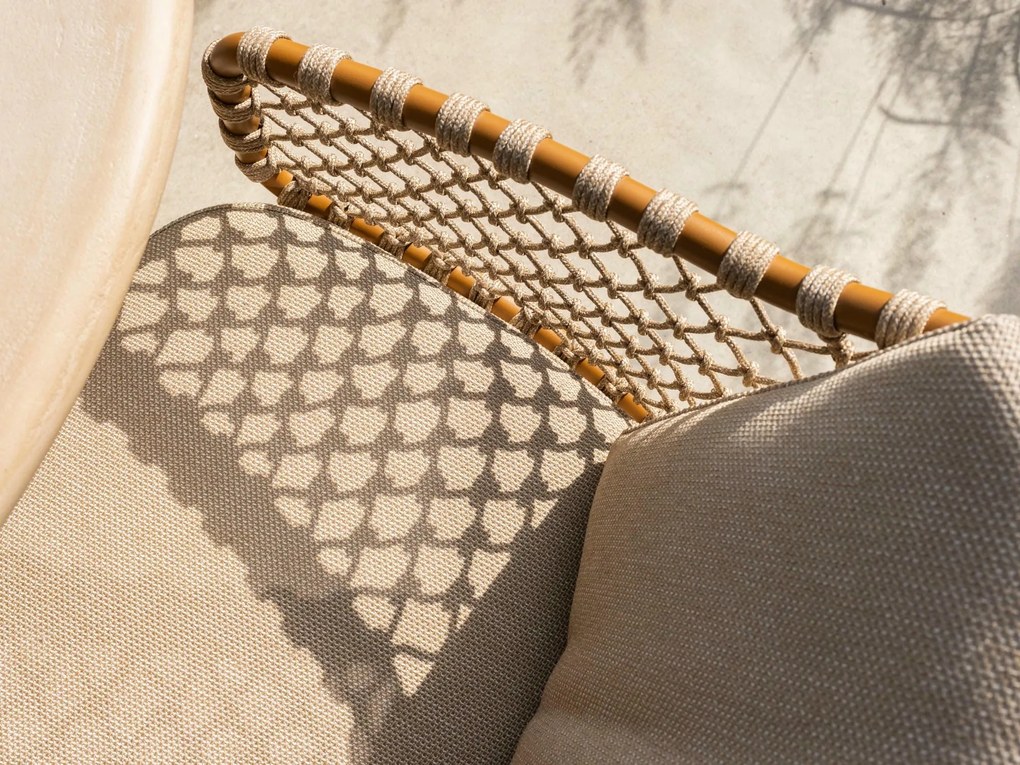 De Martinique hoek loungebank amber XL met knuffelhoek