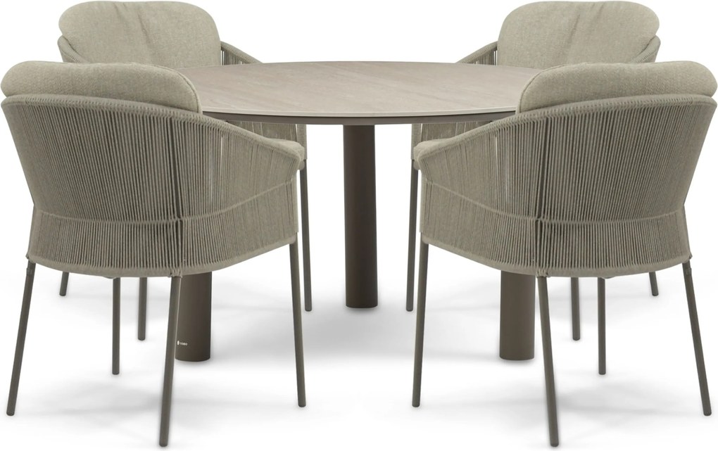 Tuinset 4 personen  Rope Taupe 4 Seasons Outdoor Florence/Trino