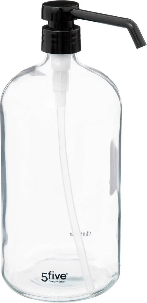 Transparante glazen zeepdispenser - 1L