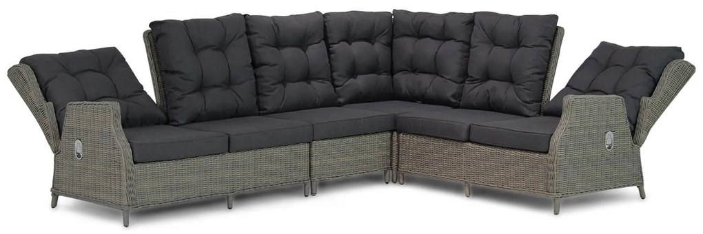 Hoek loungeset 6 personen Wicker Taupe  Garden Collections Chicago