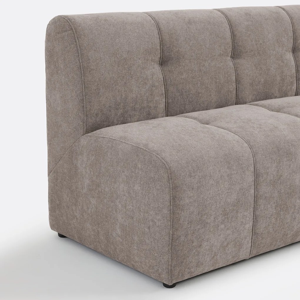 Modulaire bank, 3-zits, van fijn chenille, ANETA