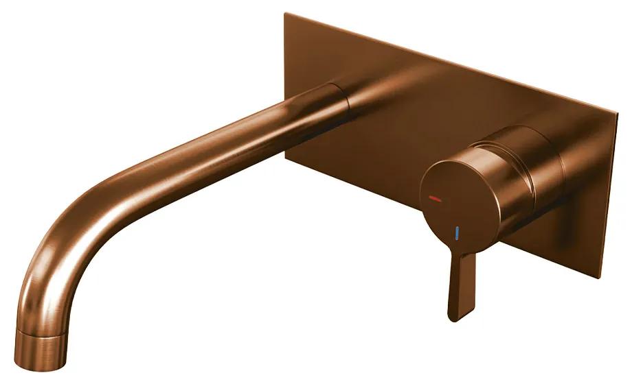 Brauer Copper Edition inbouw wastafelmengkraan rechthoekige hendelstaaf 20x9 koper