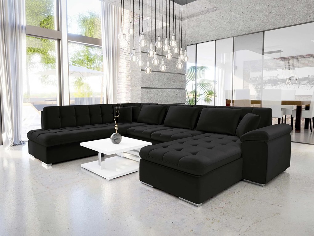Hoekbank Comfivo Gemma II, Aanwezig, Afwezig, 348x205x76cm, 143.5 kg, Poten: Kunststof