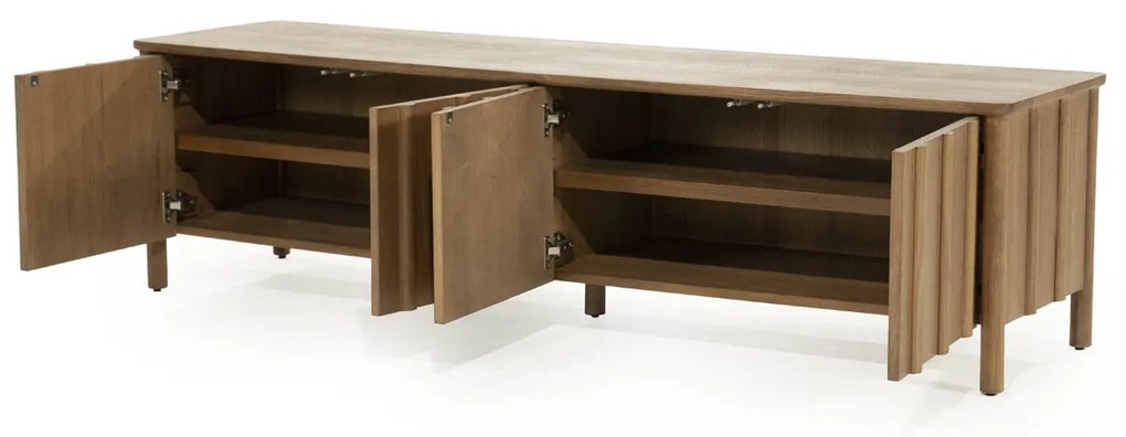 Modern Tv-meubel Eikenhout Bruin 183 Cm - 183x47x50cm.