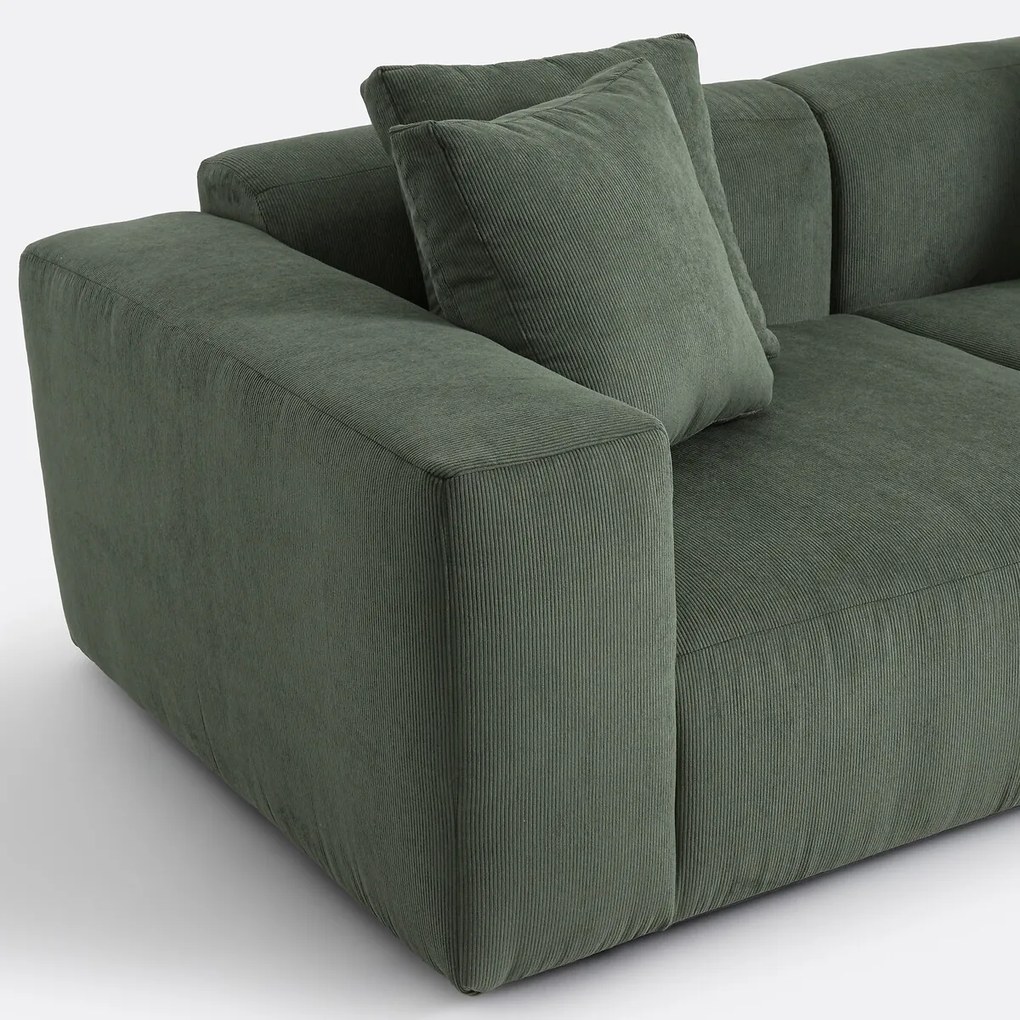 3-zitsbank van fijn ribfluweel, LIORA