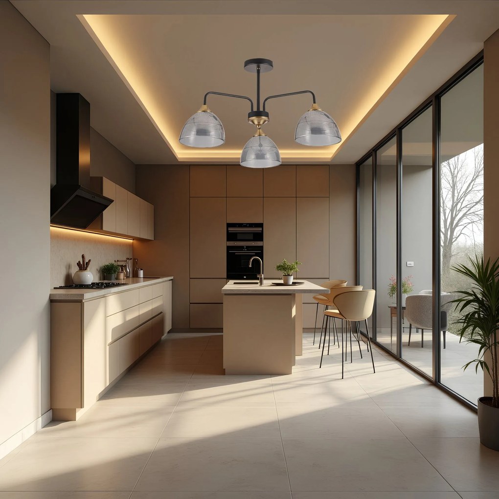 Hanglamp G084-3C BLACK GREY