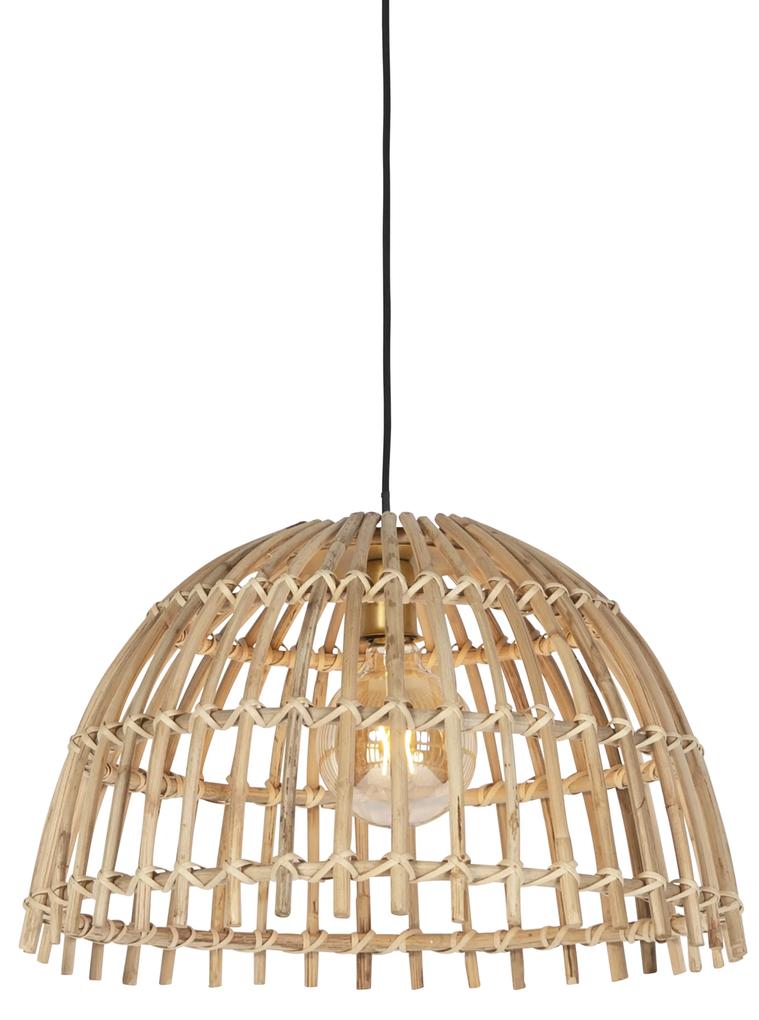 Eettafel / Eetkamer Landelijke hanglamp bamboe 55 cm - Cane Landelijk / Rustiek E27 Scandinavisch rond Binnenverlichting Lamp