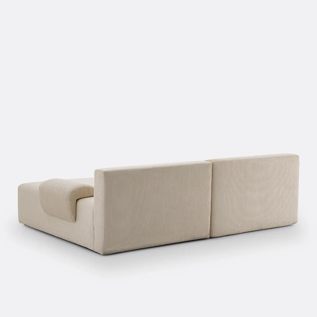 Hoekbank met koffer, ribfluweel, MAONA