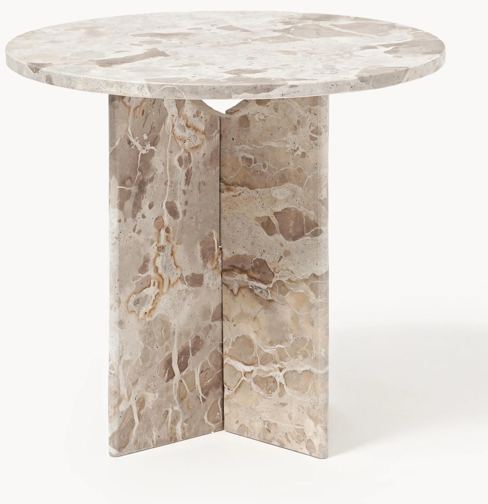 Ronde bijzettafel Jasmia van marmer