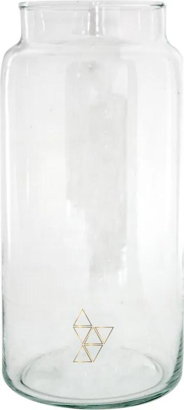 Vaas Triangle L - Handgemaakt - Glas - Ø10 x 18 cm - Goud