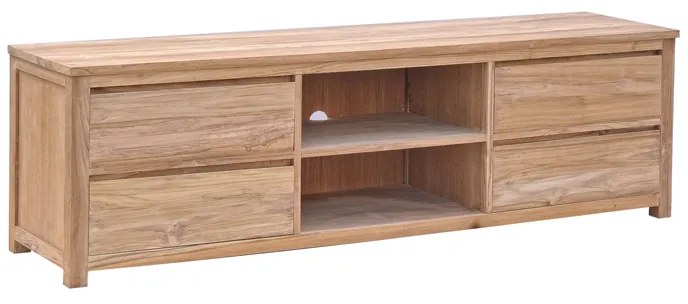 Hoog Tv-meubel Teak - 4 Lades - 200cm - 200x50x60cm.