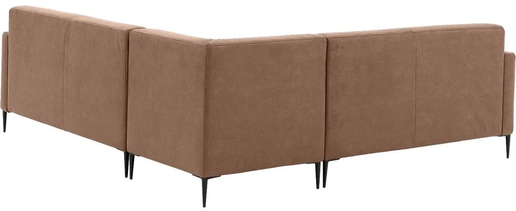 Goossens Key West bruin, micro leer, 2,5-zits, modern design