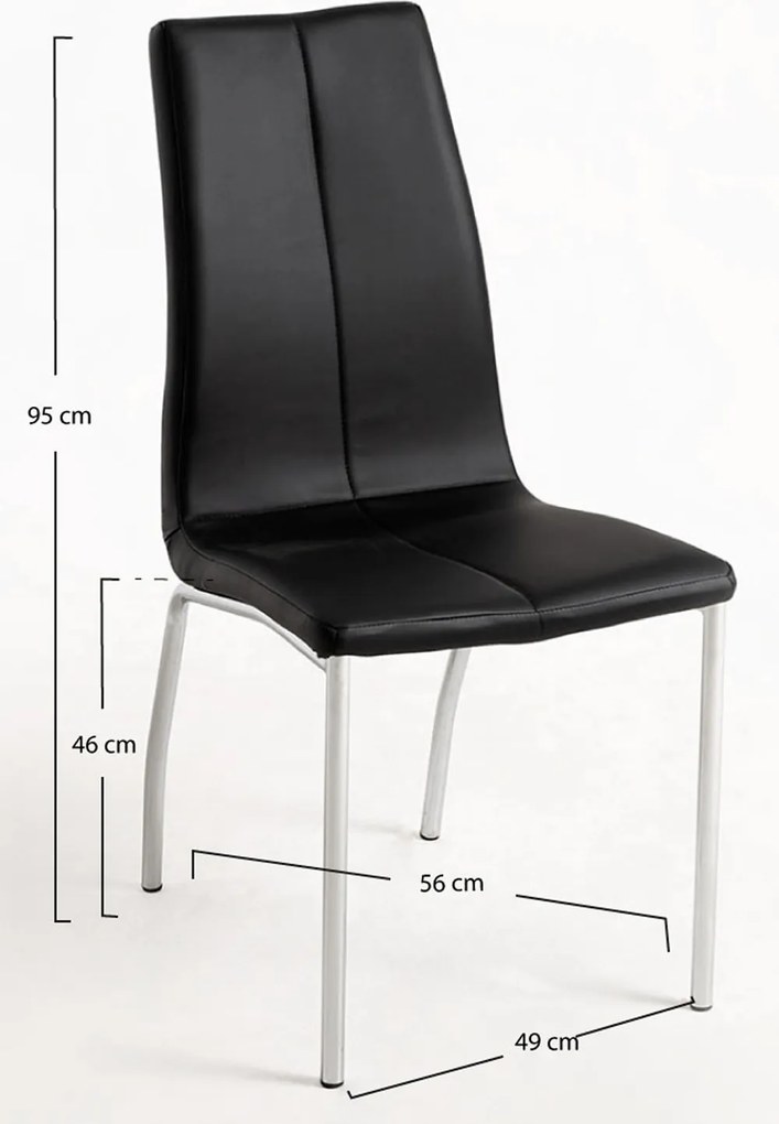 Set 4 Humi Kunstlederen Stoelen