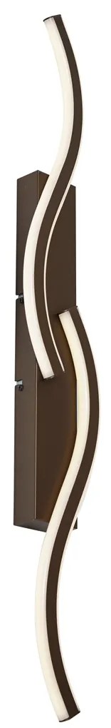 Design wandlamp donker brons 3-staps dimbaar 2-lichts - Bummy