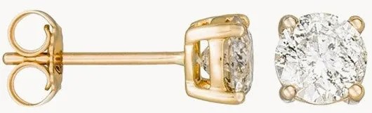 Oorbel Single van geel goud, met diamanten