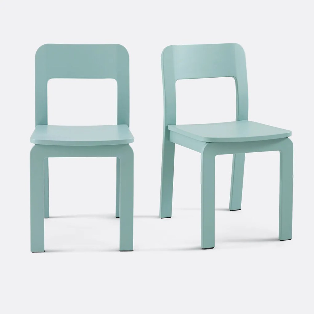 Set van 2 gebeitste massief berken stoelen, Talet