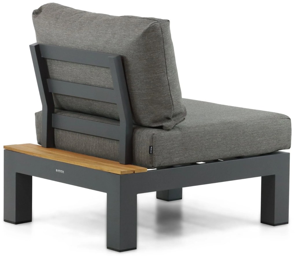 Loungeset 6 personen Aluminium/Teak Grijs Lifestyle Garden Furniture Vittoria