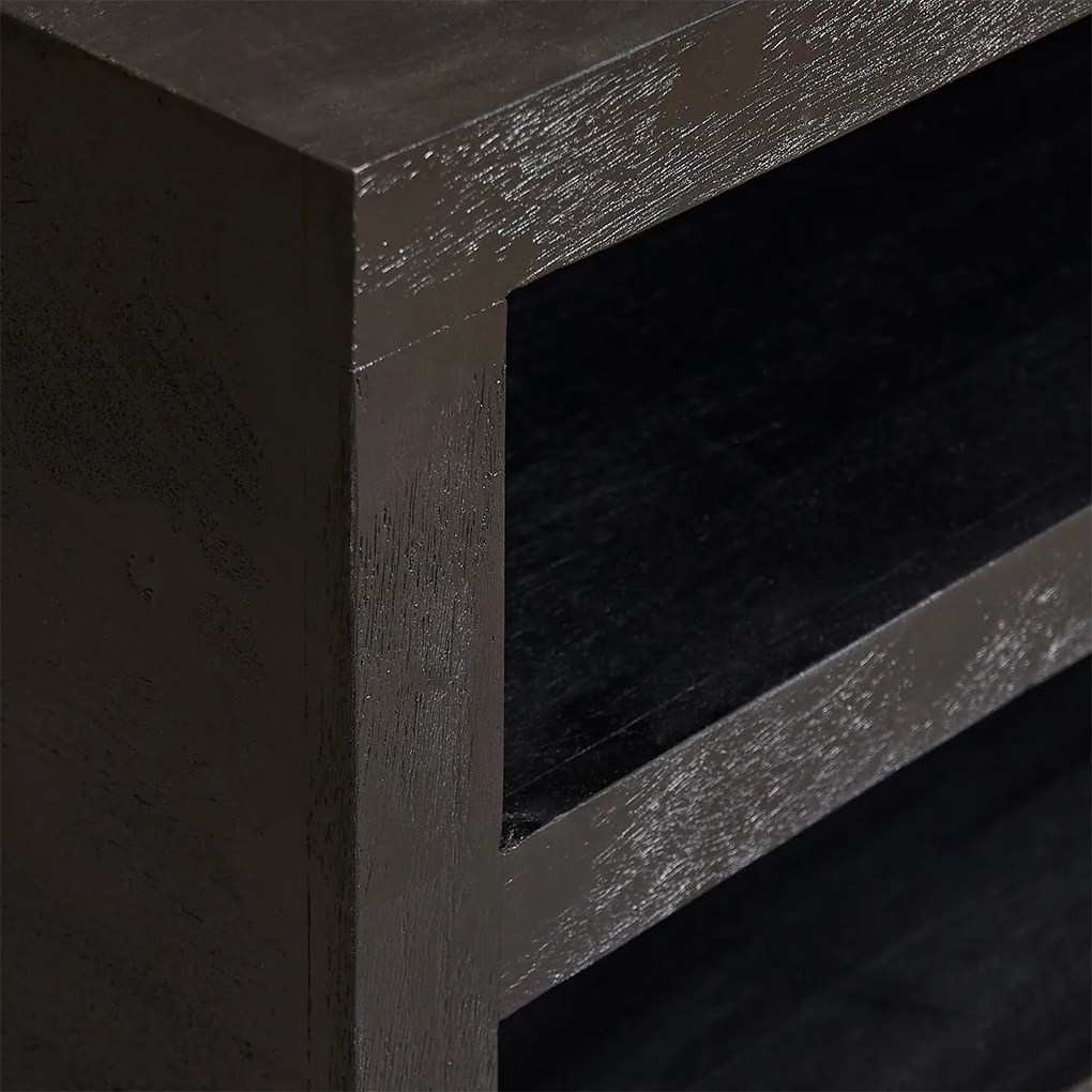 Starfurn Brussel Vierkante Salontafel Zwart Hout - 80 X 80cm.