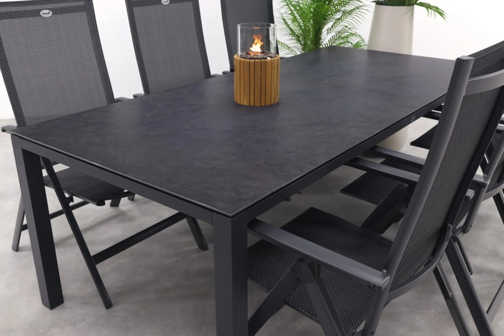 Hartman Napoli/Chaneo verstelbare tuinset - 220x100 cm. - 7-delig