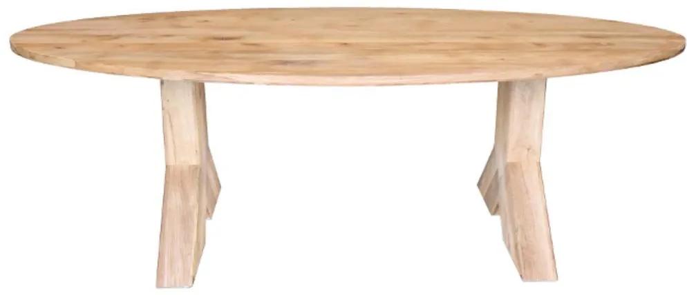 LABEL 51 | Eettafel Mees breedte 110 cm x hoogte 76 cm x diepte 230 cm naturel eettafels eiken tafels meubels | NADUVI outlet