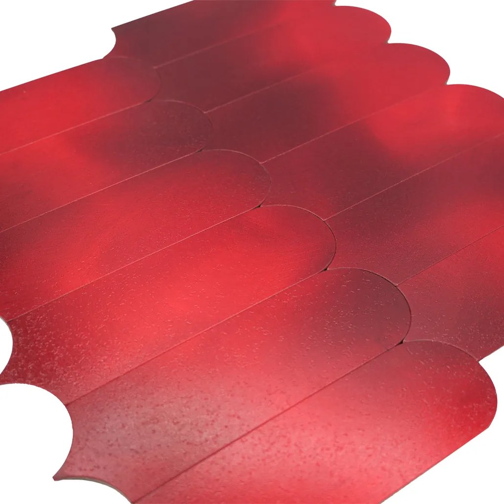 Zelfklevende Mozaïektegels Metaal | Arch Rood | 28,8×29,8 cm | Keuken, Bad & WC