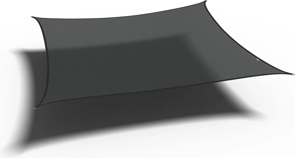 Platinum schaduwdoek Coolfit - rechthoekig - 500 op 500 cm - zwart