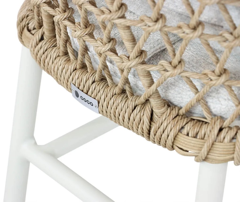 Barset 70 cm Aluminium/wicker Taupe 2 personen Coco Bali/Como