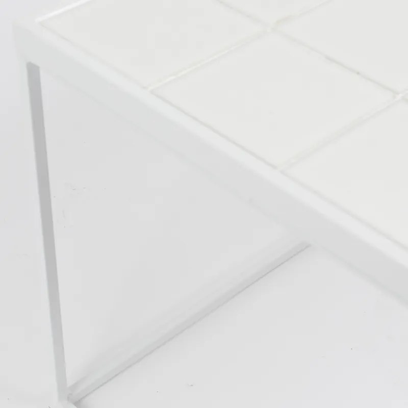 Zuiver Glazed Salontafel Met Keramische Tegels Wit - 93 X 43cm.