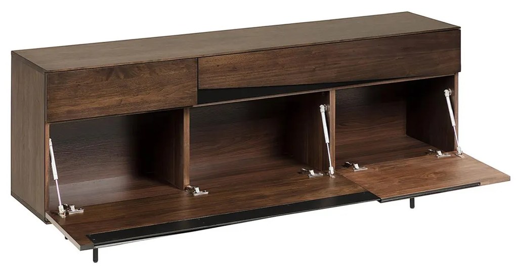 Kave Home Cutt Walnoot Dressoir Modern Design - 180x40x73cm.