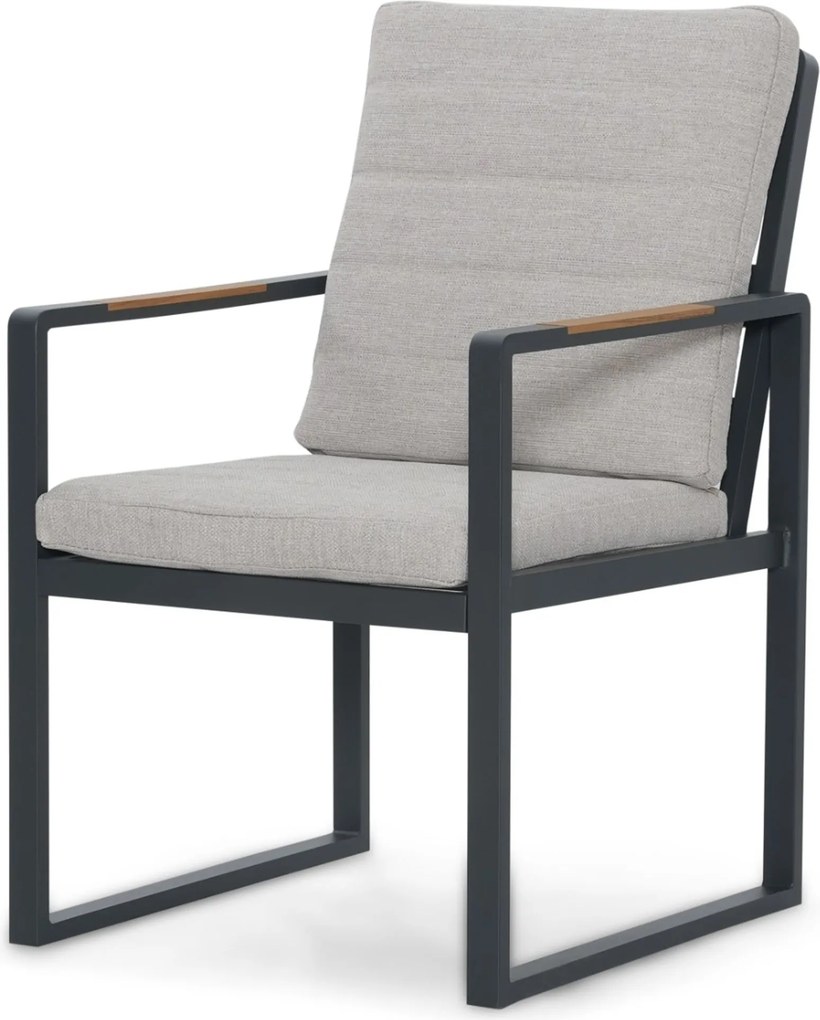 Tuinset 4 personen 200 cm Aluminium Grijs Lifestyle Garden Furniture Alessio/Brookline
