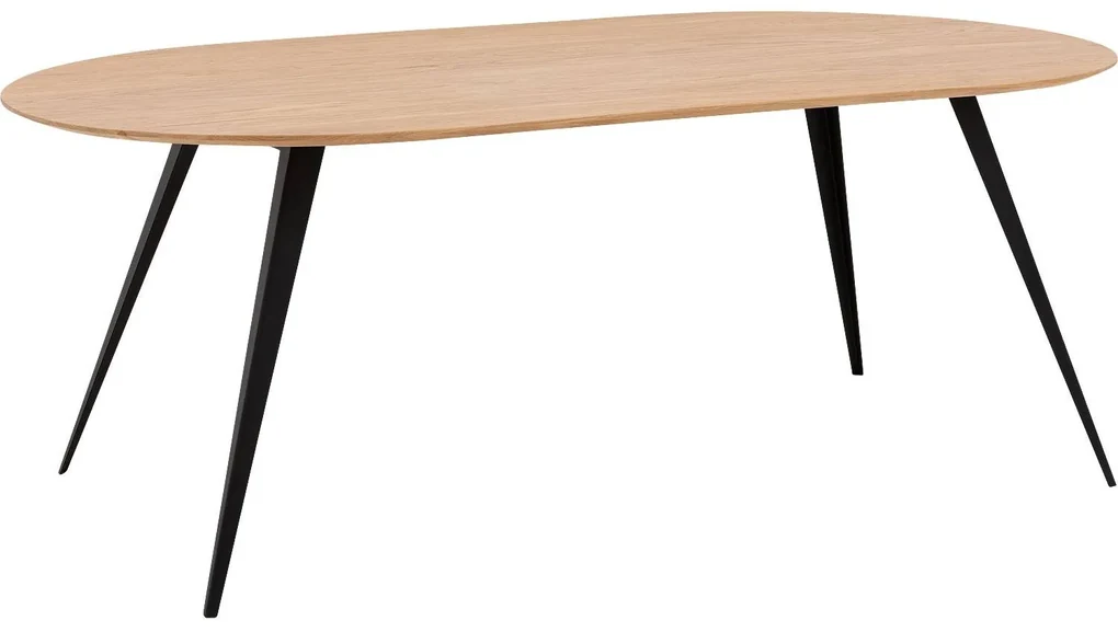 Goossens Excellent Eettafel Floyd, Semi rond 180 x 100 cm