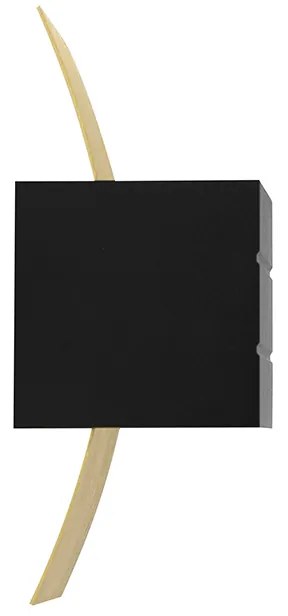 Design wandlamp zwart met goud - Amy Design G9 kubus / vierkant Binnenverlichting Lamp