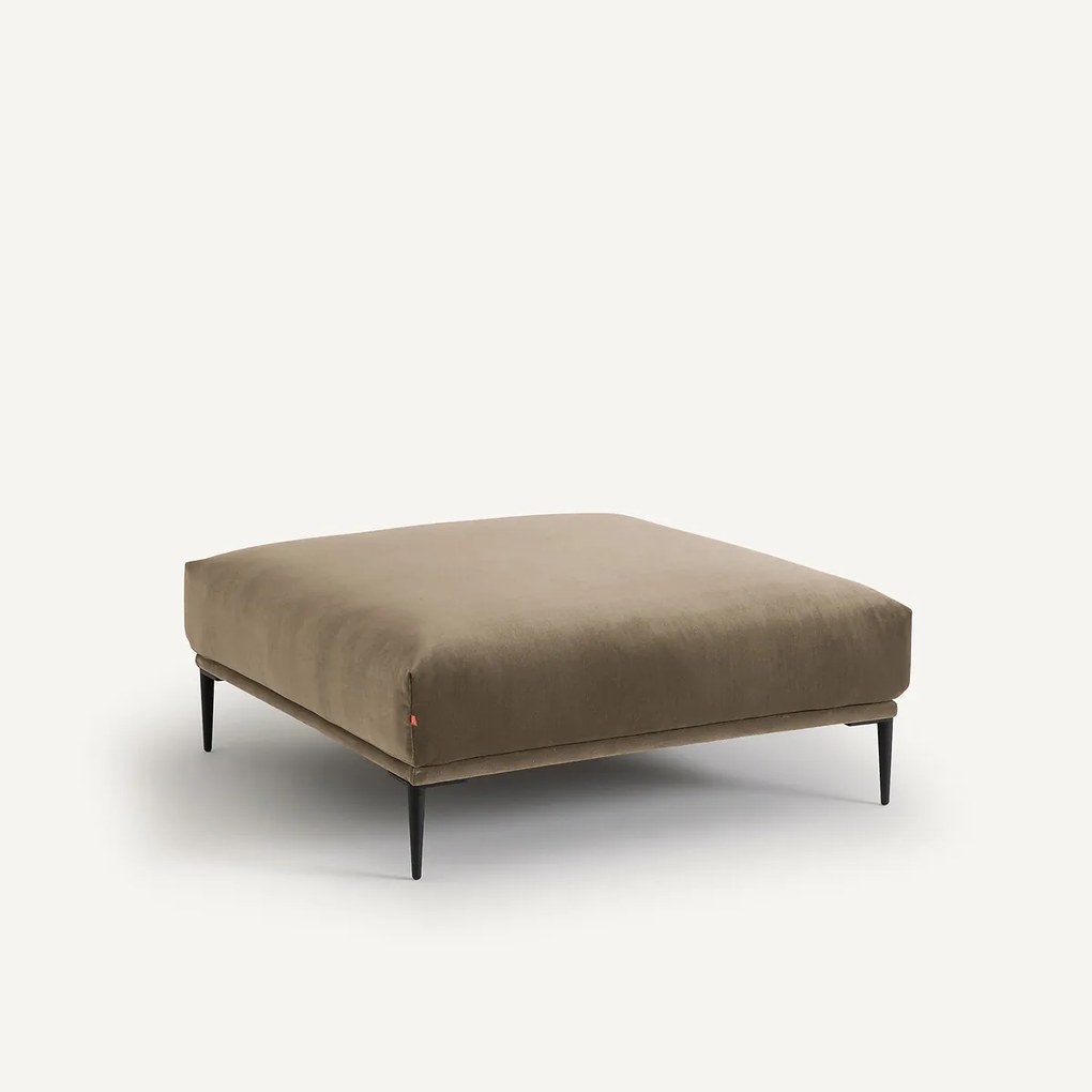 XL fluwelen poef, Oscar, ontwerp Emmanuel Gallina