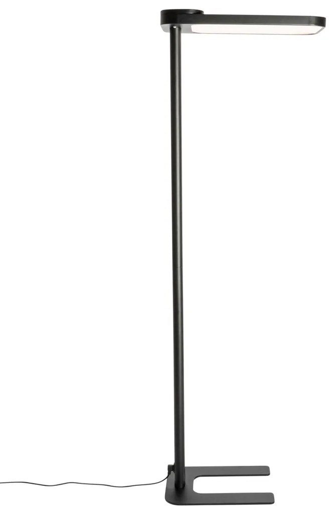 Daglicht vloerlamp zwart vierkant incl. LED en dimmer - Guzo