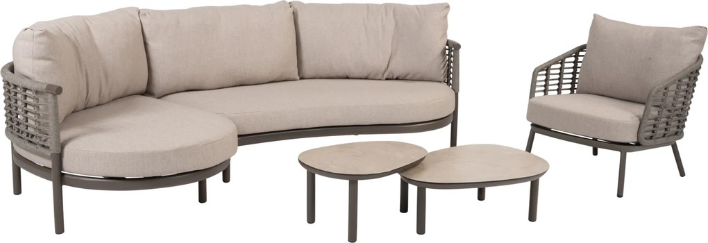 Monroe Puglia chaise longue loungeset 5 delig terre Taste 4SO