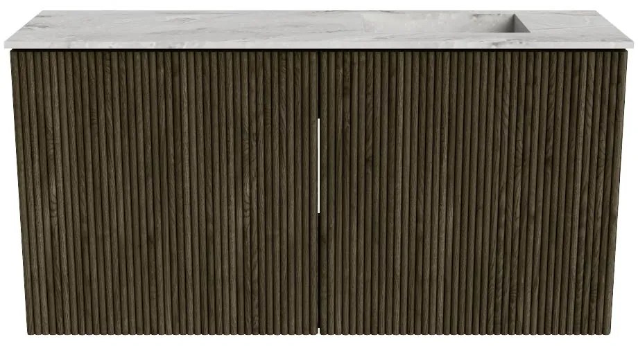 Mondiaz Joya DLux 80cm toiletmeubel shadow met wastafel faye rechts 1 kraangat glace